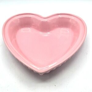 CHANTEL Pink Heart Shaped Ceramic Baking Dish/Pie Plate 1.5QT 93-HPDD24
